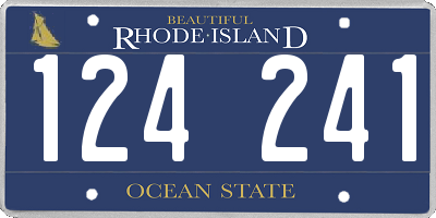 RI license plate 124241
