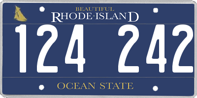 RI license plate 124242