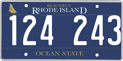 RI license plate 124243