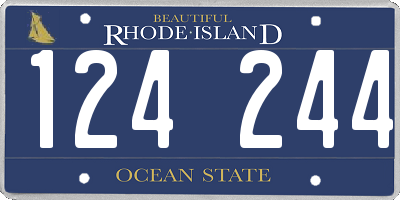 RI license plate 124244