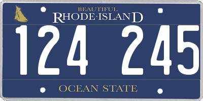 RI license plate 124245