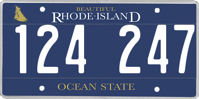 RI license plate 124247