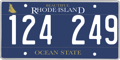 RI license plate 124249