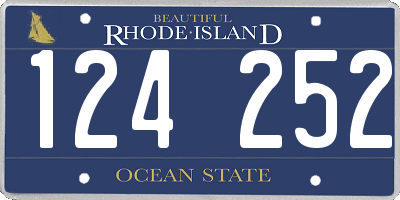 RI license plate 124252