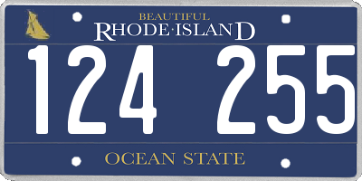 RI license plate 124255
