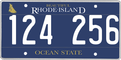 RI license plate 124256