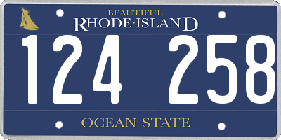 RI license plate 124258