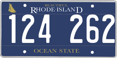 RI license plate 124262