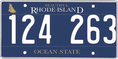 RI license plate 124263