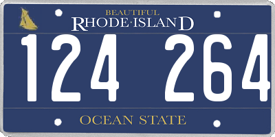 RI license plate 124264
