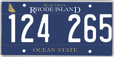 RI license plate 124265