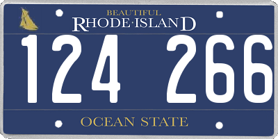 RI license plate 124266