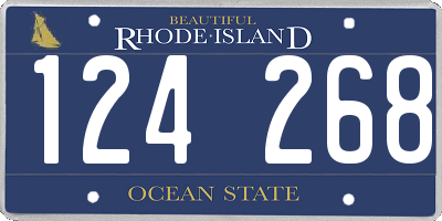RI license plate 124268