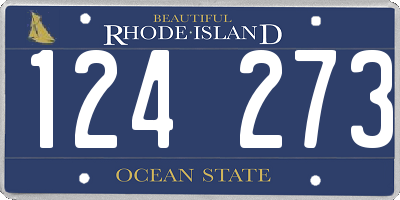 RI license plate 124273