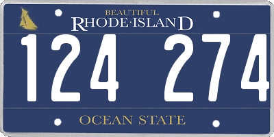 RI license plate 124274