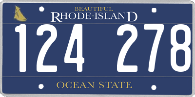 RI license plate 124278