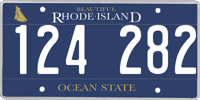 RI license plate 124282