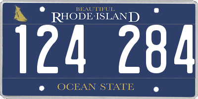 RI license plate 124284