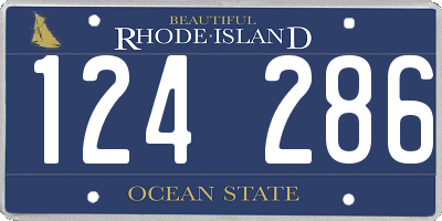 RI license plate 124286