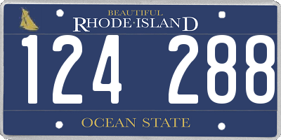 RI license plate 124288