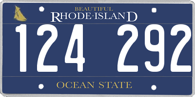 RI license plate 124292