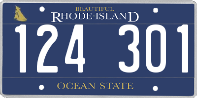 RI license plate 124301
