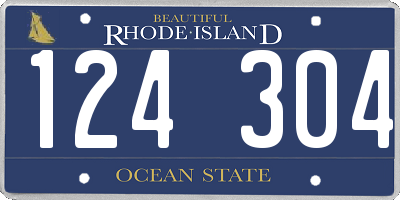 RI license plate 124304