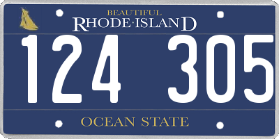 RI license plate 124305