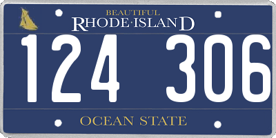 RI license plate 124306