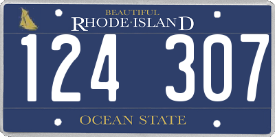 RI license plate 124307