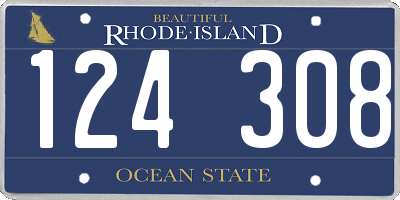 RI license plate 124308