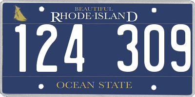 RI license plate 124309