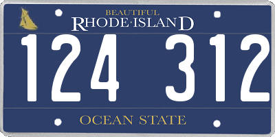 RI license plate 124312