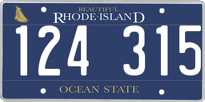 RI license plate 124315