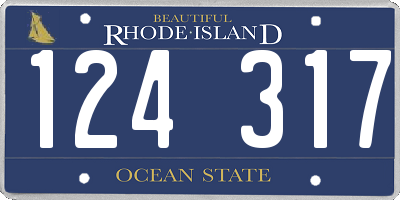 RI license plate 124317
