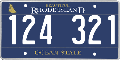 RI license plate 124321