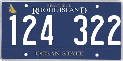 RI license plate 124322