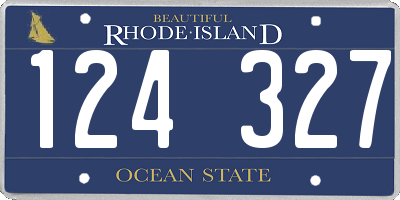 RI license plate 124327