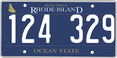 RI license plate 124329