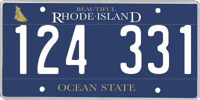 RI license plate 124331