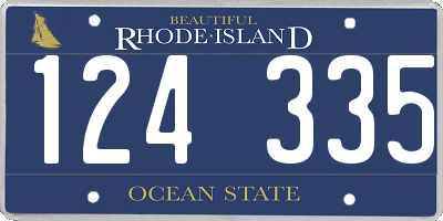 RI license plate 124335