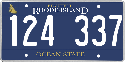 RI license plate 124337
