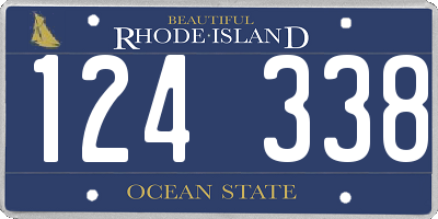 RI license plate 124338