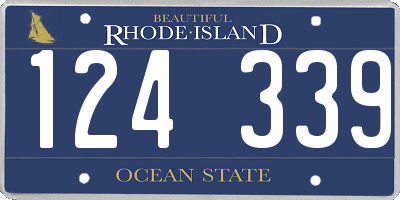RI license plate 124339