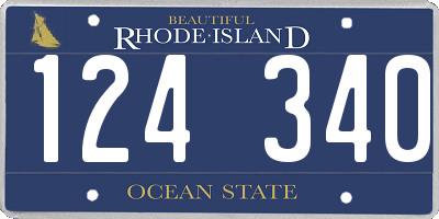 RI license plate 124340