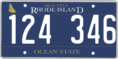 RI license plate 124346
