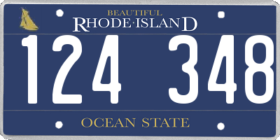 RI license plate 124348