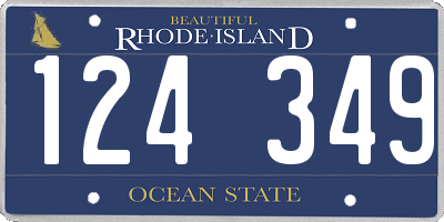 RI license plate 124349