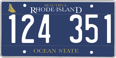 RI license plate 124351