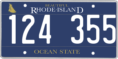 RI license plate 124355